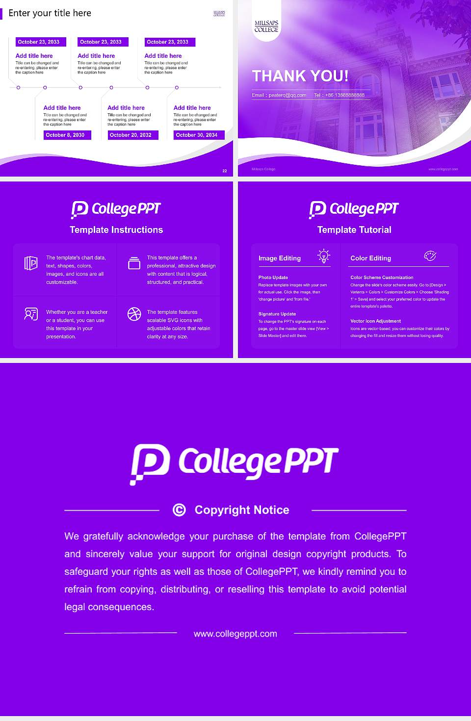 Millsaps College Lecture Sharing and Networking Event PPT Template4:3 ratio PPT effect preview image4