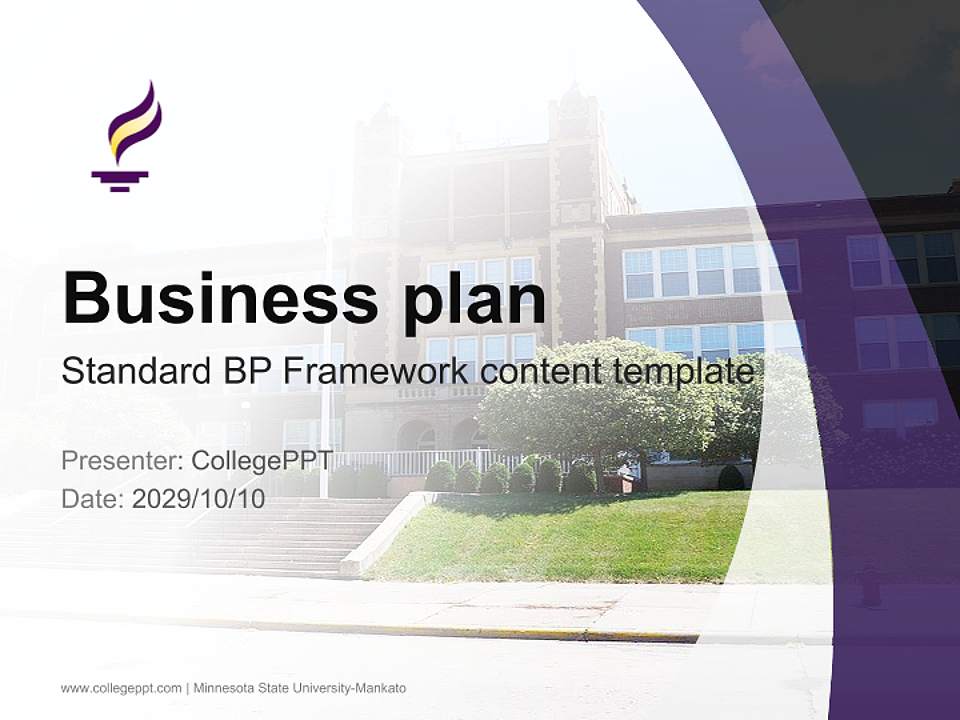 Minnesota State University-Mankato Competition/Entrepreneurship Contest PPT Template4:3 ratio PPT effect preview image9