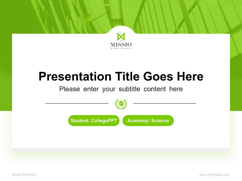 Missio Seminary National Scholarship Defense PPT Template4:3 ratio PPT effect preview image4