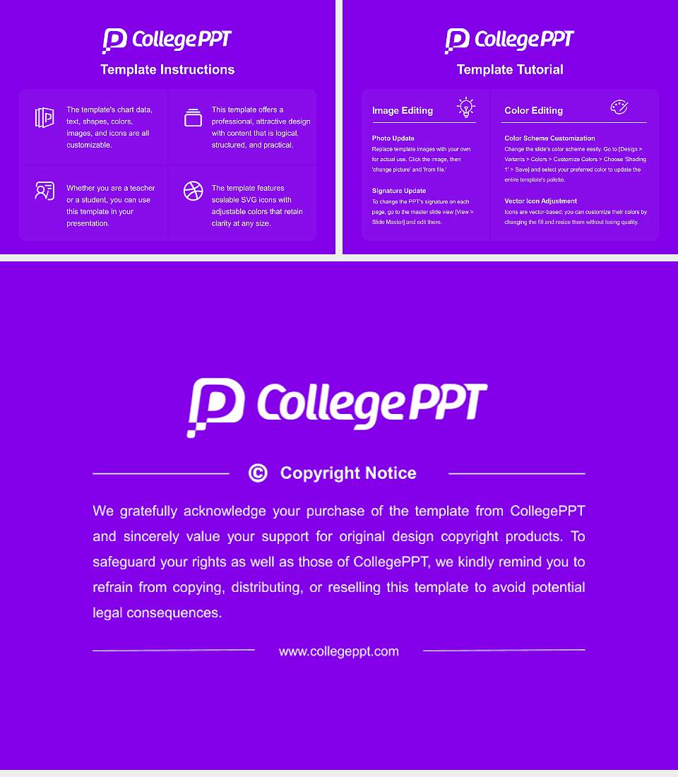 Mills College Academic Presentation/Research Findings Report PPT Template4:3 ratio PPT effect preview image5
