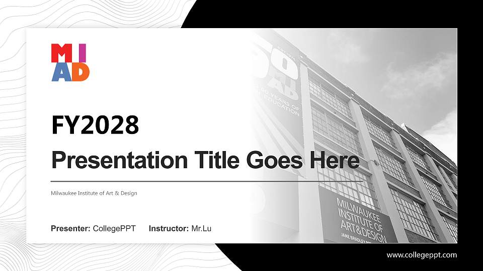Milwaukee Institute of Art & Design Academic Presentation/Research Findings Report PPT Template16:9 ratio PPT effect preview image