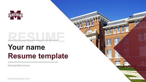 Mississippi State University Resume PPT Template