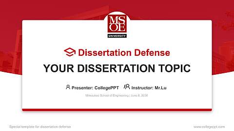 Milwaukee School of Engineering Graduation Thesis Defense PPT Template