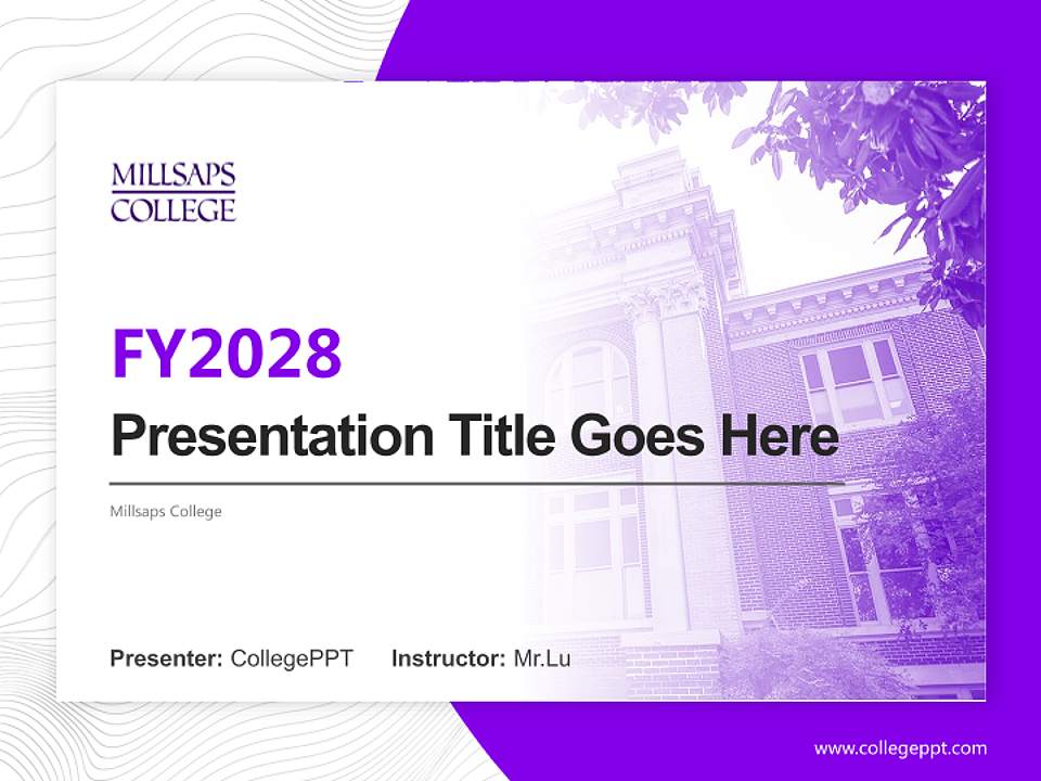 Millsaps College Academic Presentation/Research Findings Report PPT Template4:3 ratio PPT effect preview image5
