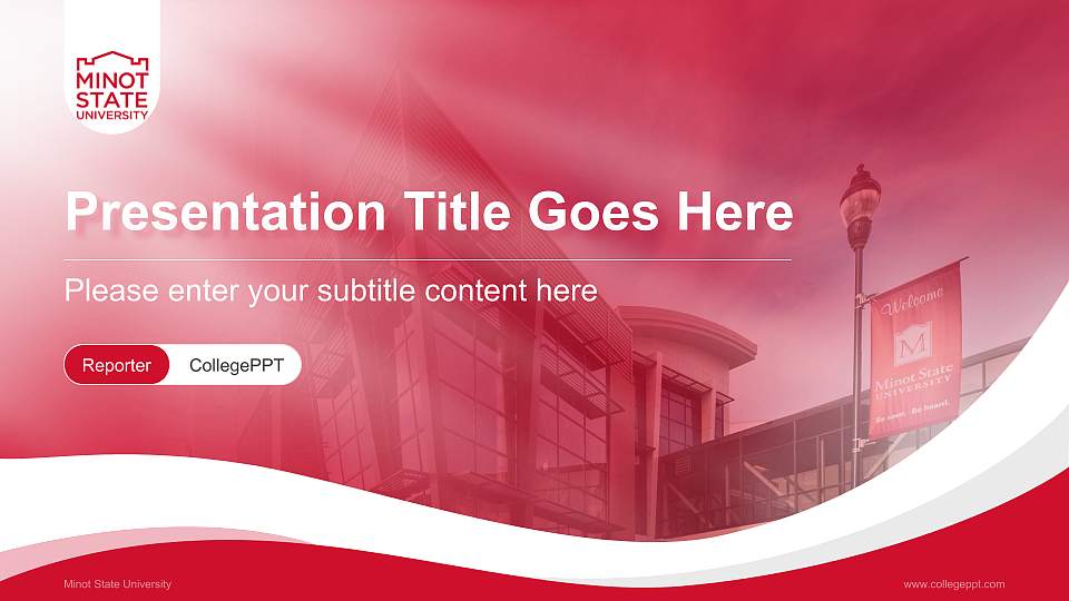 Minot State University Lecture Sharing and Networking Event PPT Template16:9 ratio PPT effect preview image1