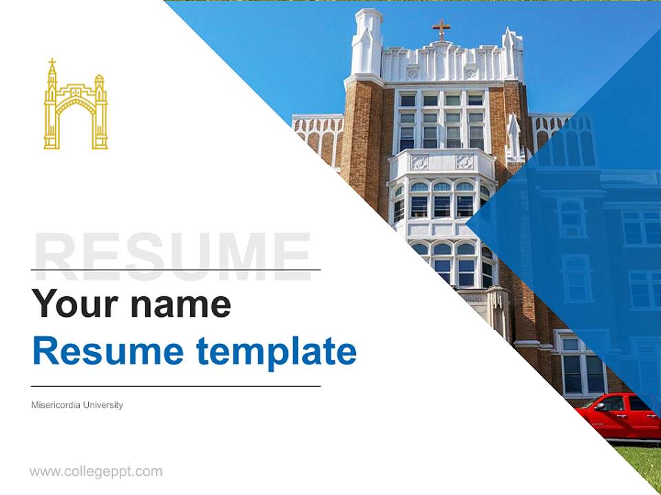 Misericordia University Resume PPT Template4:3 ratio PPT effect preview image5