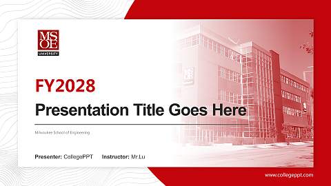 Milwaukee School of Engineering Academic Presentation/Research Findings Report PPT Template