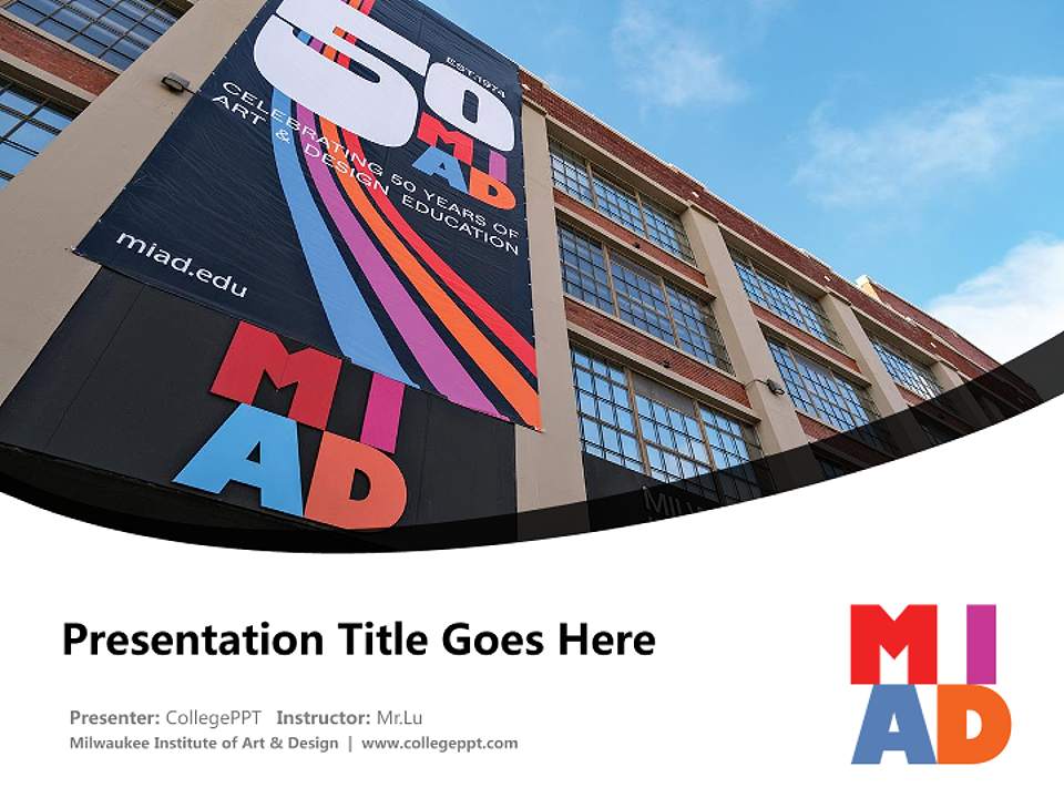 Milwaukee Institute of Art & Design Course/Courseware Creation PPT Template4:3 ratio PPT effect preview image5