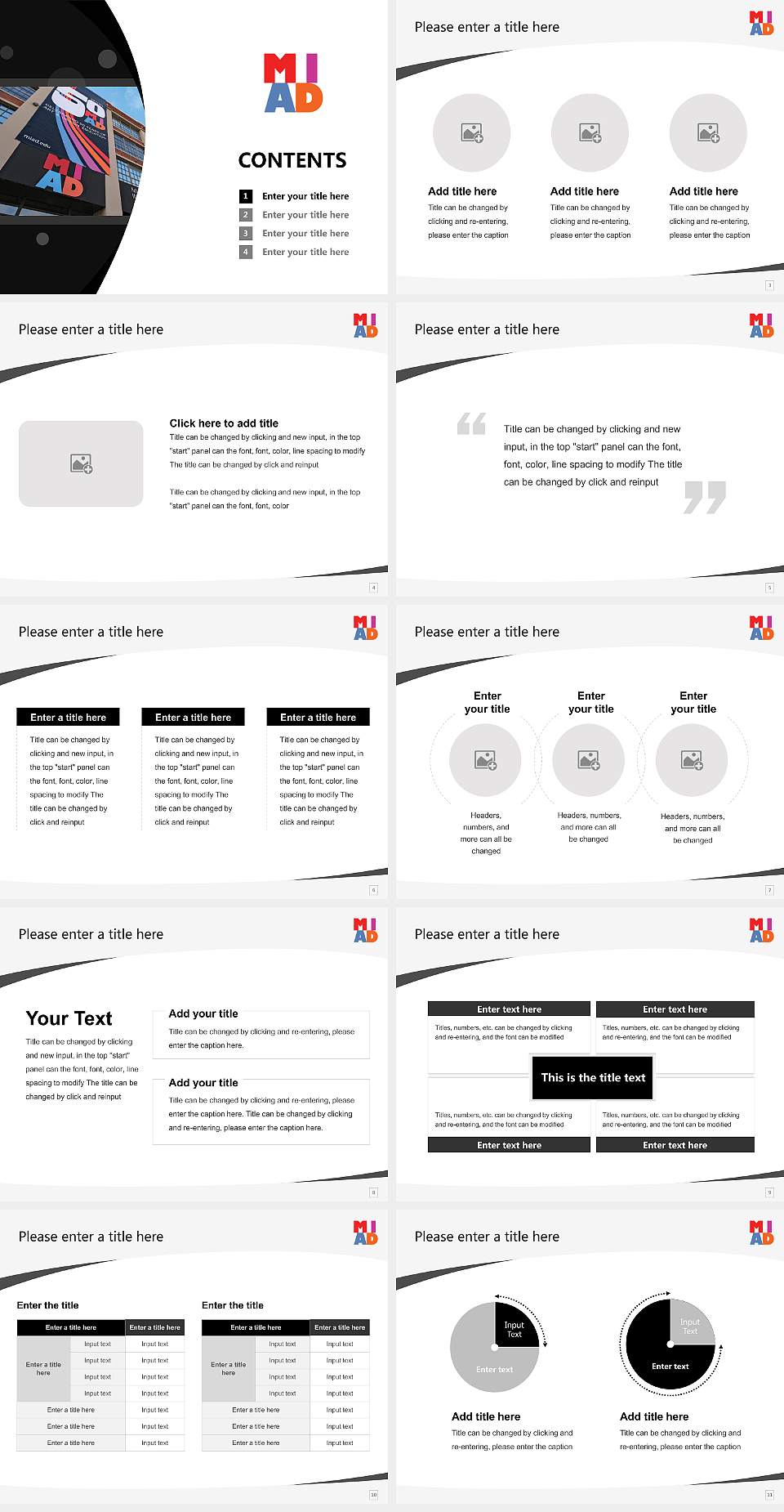 Milwaukee Institute of Art & Design Course/Courseware Creation PPT Template4:3 ratio PPT effect preview image2