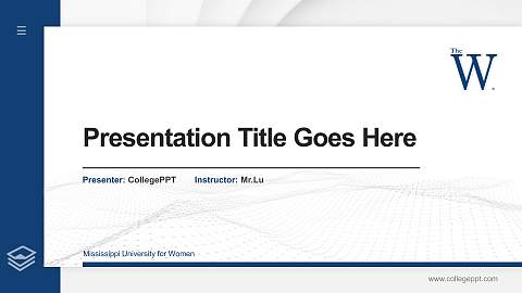 Mississippi University for Women Thesis Proposal/Graduation Defense PPT Template