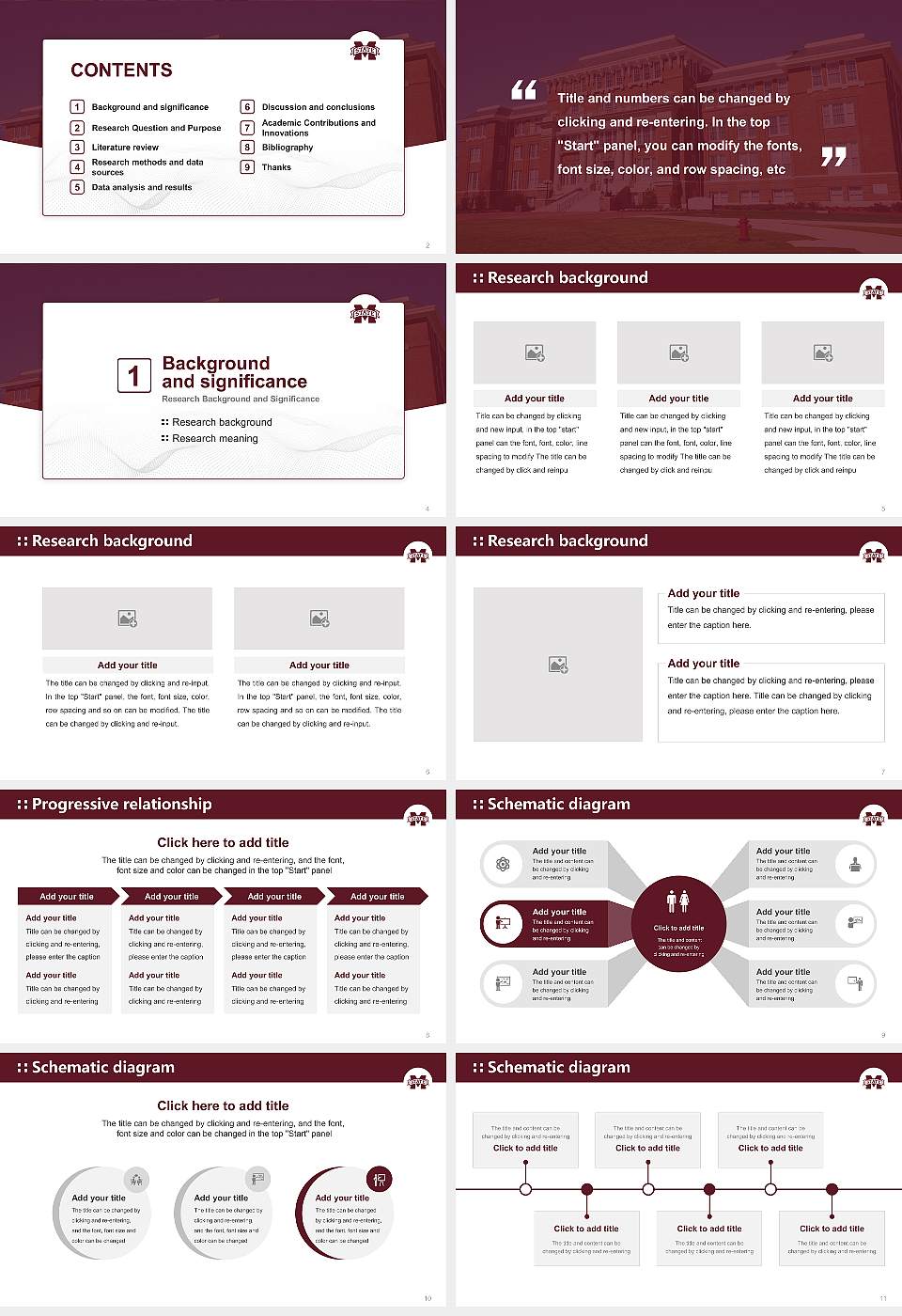Mississippi State University Graduation Thesis Defense PPT Template16:9 ratio PPT effect preview image2