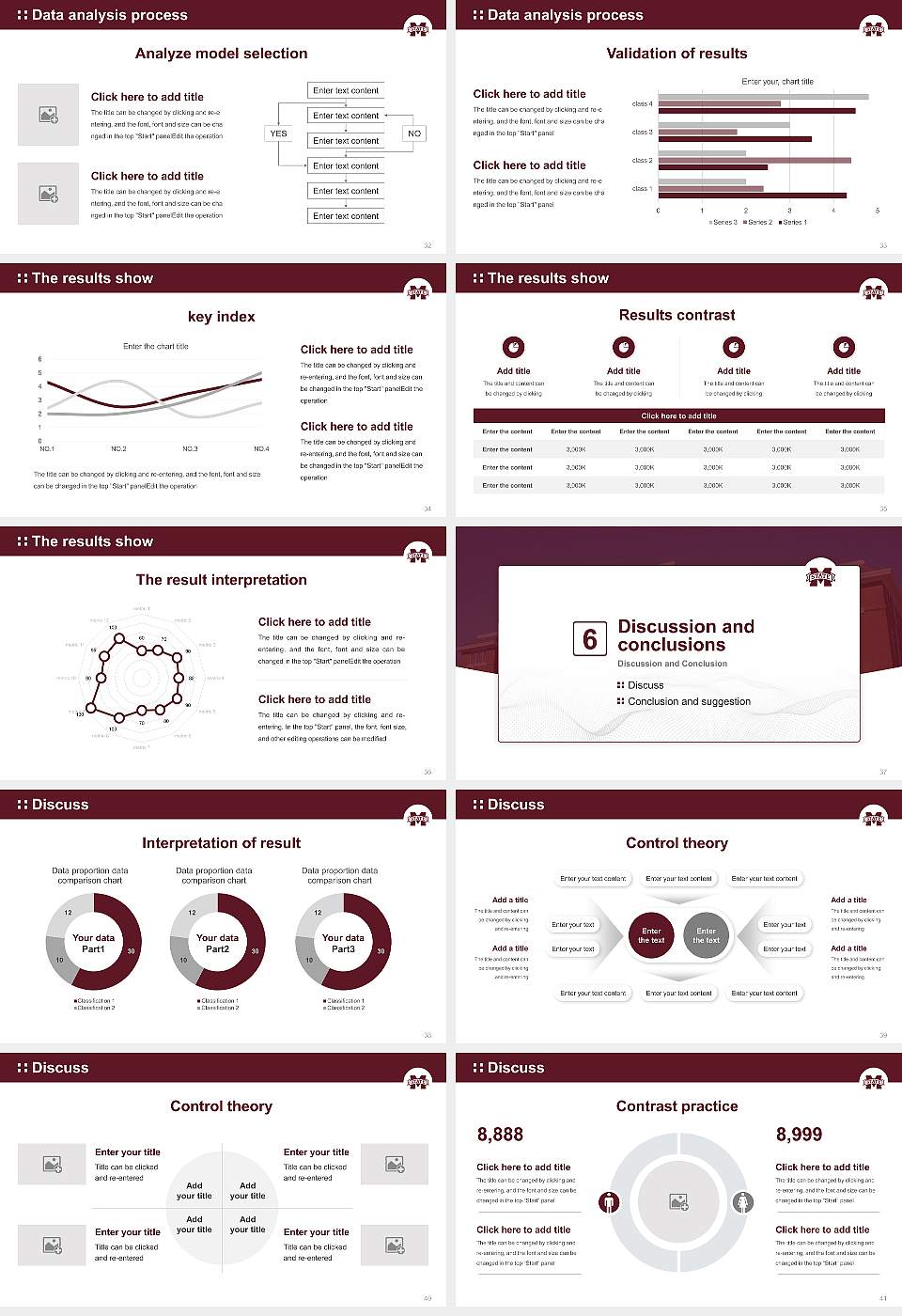 Mississippi State University Graduation Thesis Defense PPT Template16:9 ratio PPT effect preview image5