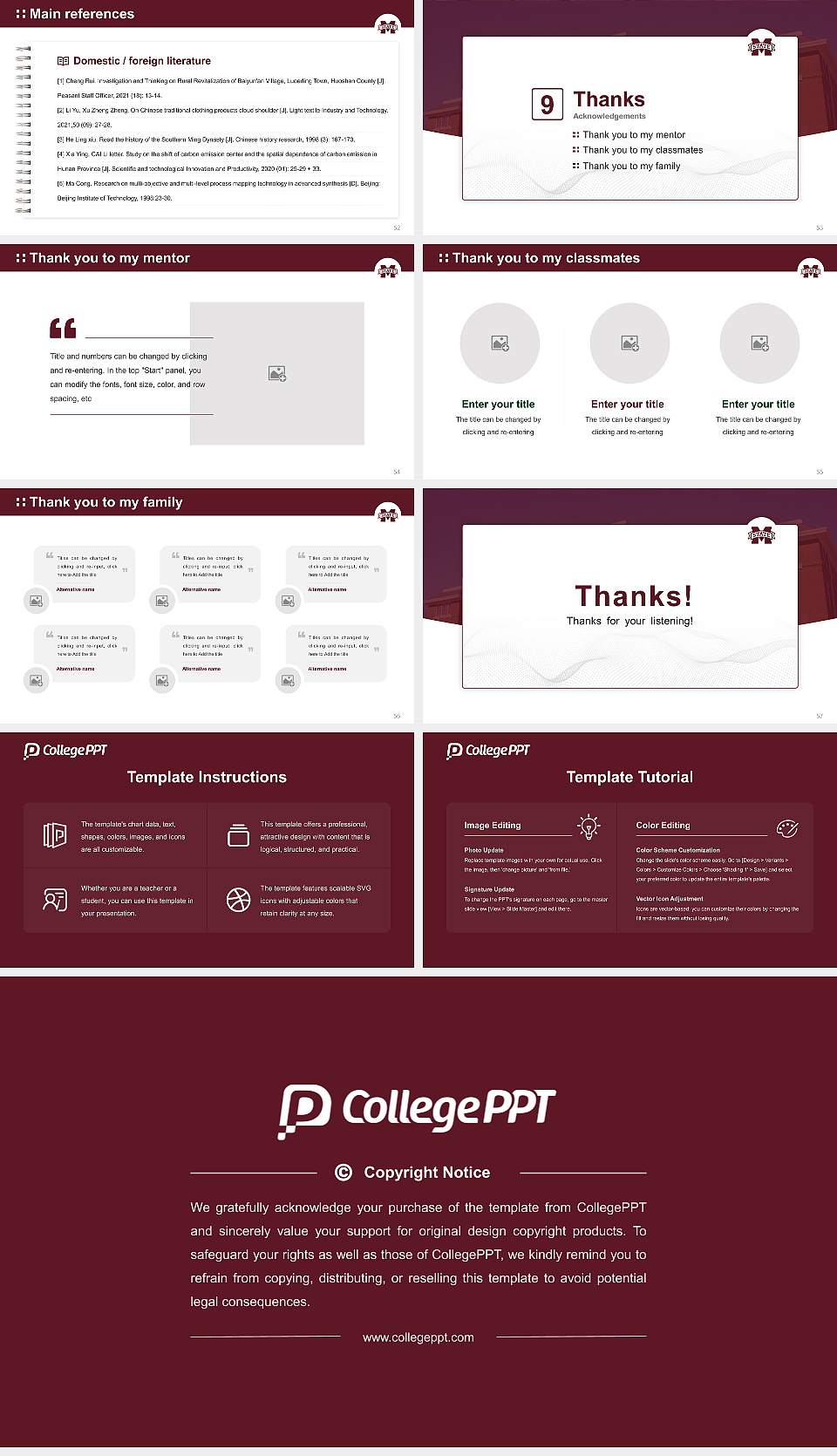 Mississippi State University Graduation Thesis Defense PPT Template16:9 ratio PPT effect preview image7