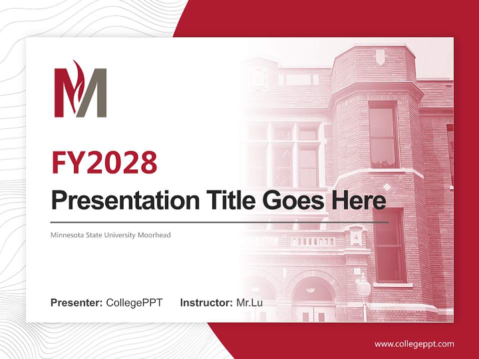 Minnesota State University Moorhead Academic Presentation/Research Findings Report PPT Template4:3 ratio PPT effect preview image5