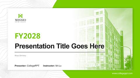 Missio Seminary Academic Presentation/Research Findings Report PPT Template