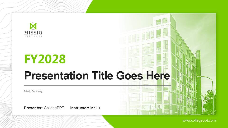 Missio Seminary Academic Presentation/Research Findings Report PPT Template16:9 ratio PPT effect preview image