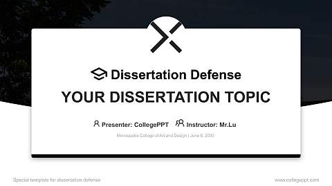 Minneapolis College of Art and Design Graduation Thesis Defense PPT Template
