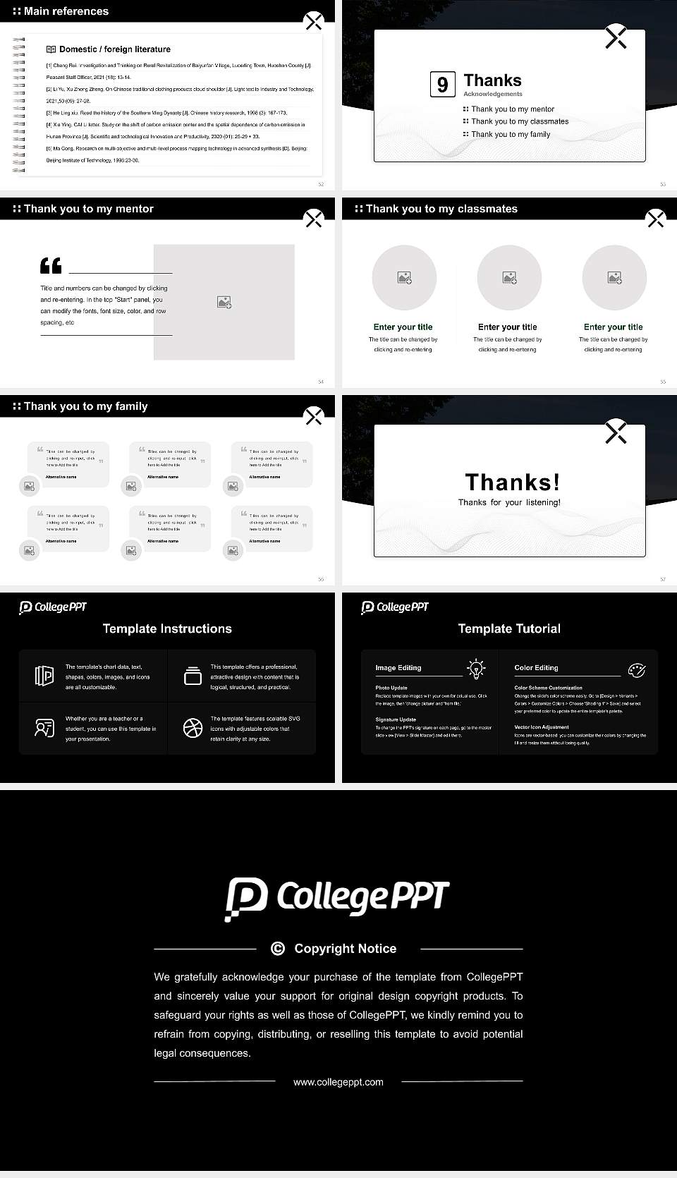 Minneapolis College of Art and Design Graduation Thesis Defense PPT Template16:9 ratio PPT effect preview image7