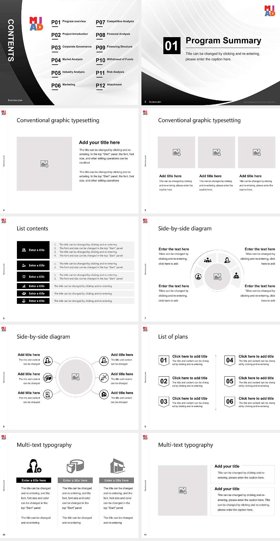 Milwaukee Institute of Art & Design Competition/Entrepreneurship Contest PPT Template4:3 ratio PPT effect preview image2
