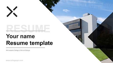 Minneapolis College of Art and Design Resume PPT Template