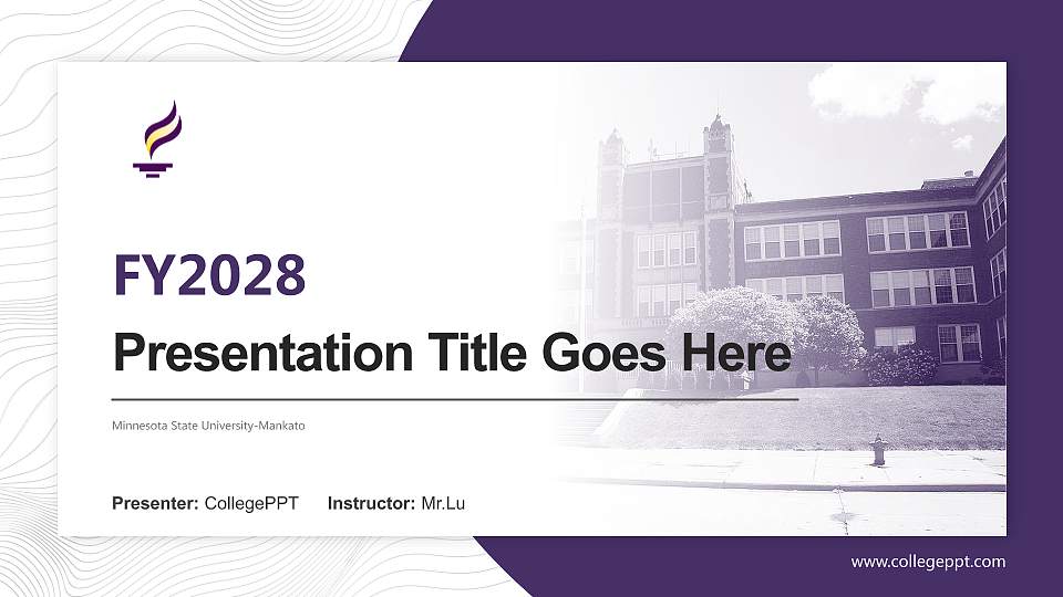 Minnesota State University-Mankato Academic Presentation/Research Findings Report PPT Template16:9 ratio PPT effect preview image