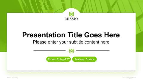 Missio Seminary National Scholarship Defense PPT Template