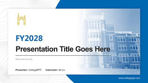 Misericordia University Academic Presentation/Research Findings Report PPT Template
