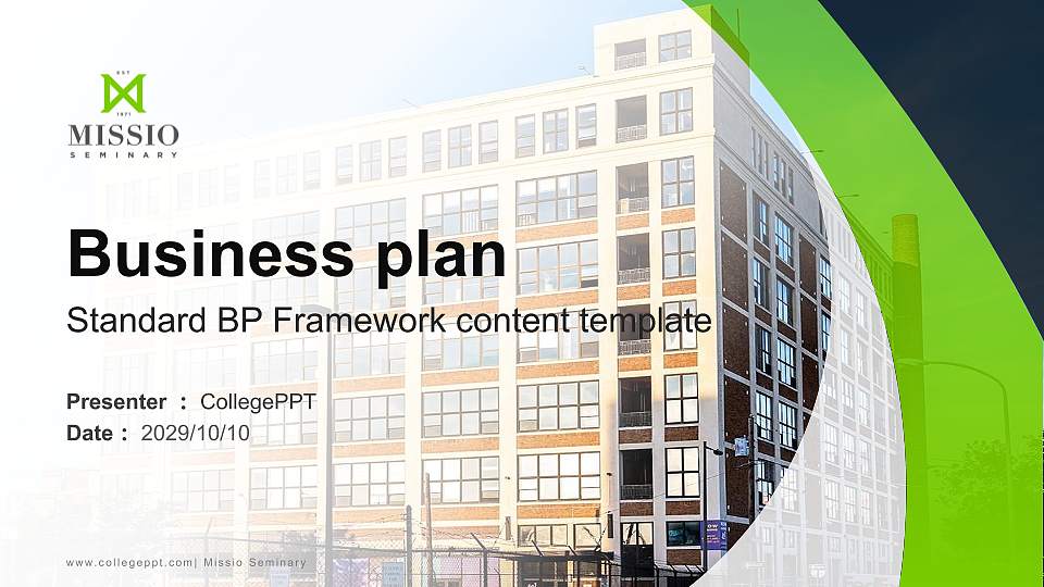 Missio Seminary Competition/Entrepreneurship Contest PPT Template16:9 ratio PPT effect preview image