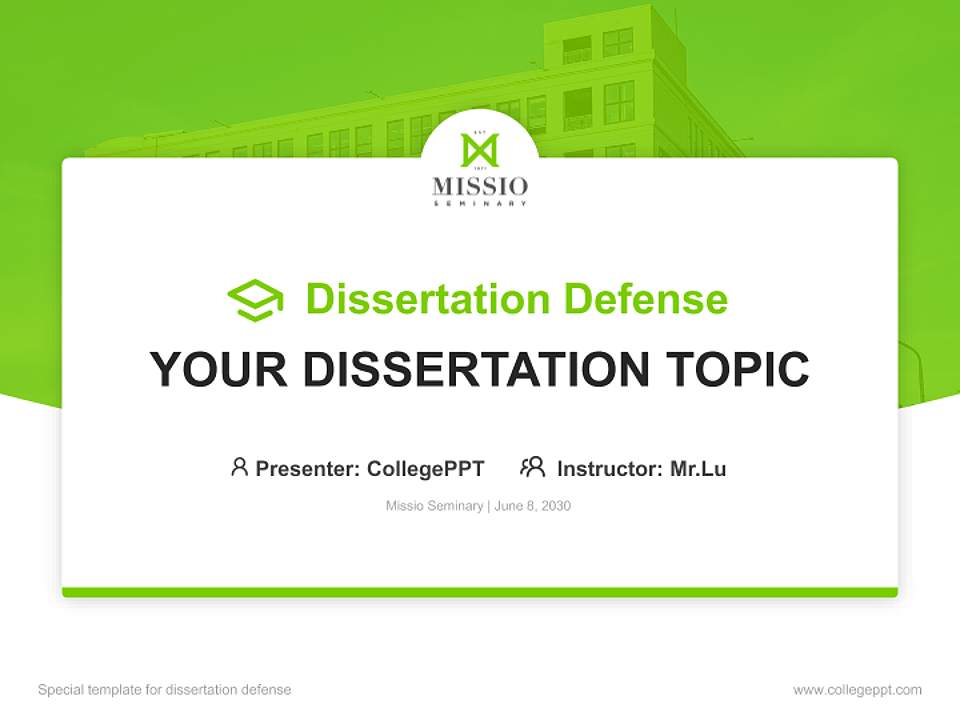 Missio Seminary Graduation Thesis Defense PPT Template4:3 ratio PPT effect preview image7