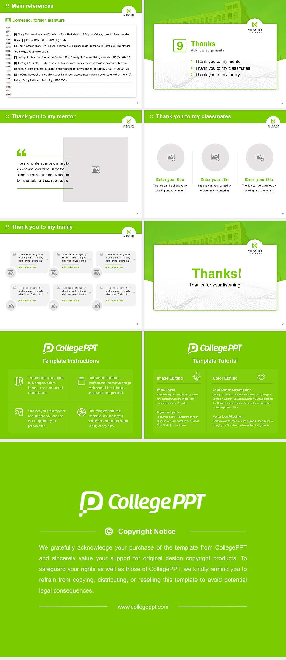 Missio Seminary Graduation Thesis Defense PPT Template4:3 ratio PPT effect preview image7