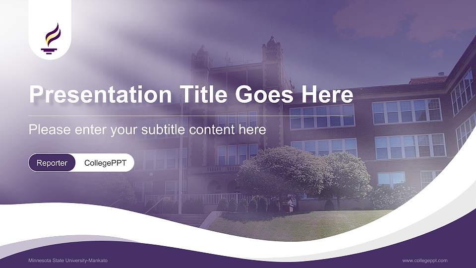 Minnesota State University-Mankato Lecture Sharing and Networking Event PPT Template16:9 ratio PPT effect preview image