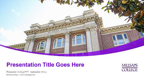 Millsaps College Course/Courseware Creation PPT Template