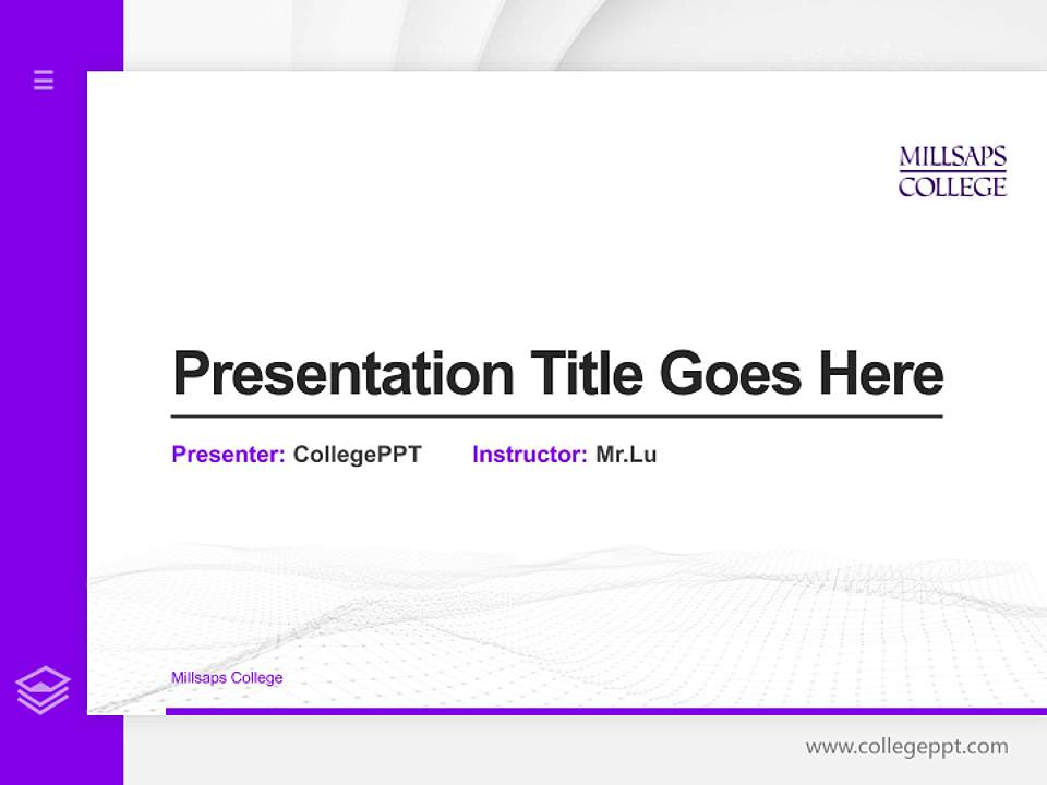 Millsaps College Thesis Proposal/Graduation Defense PPT Template4:3 ratio PPT effect preview image5