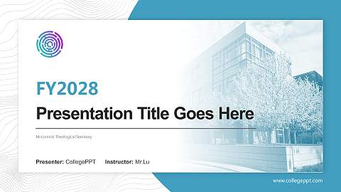 Mccormick Theological Seminary Academic Presentation/Research Findings Report PPT Template