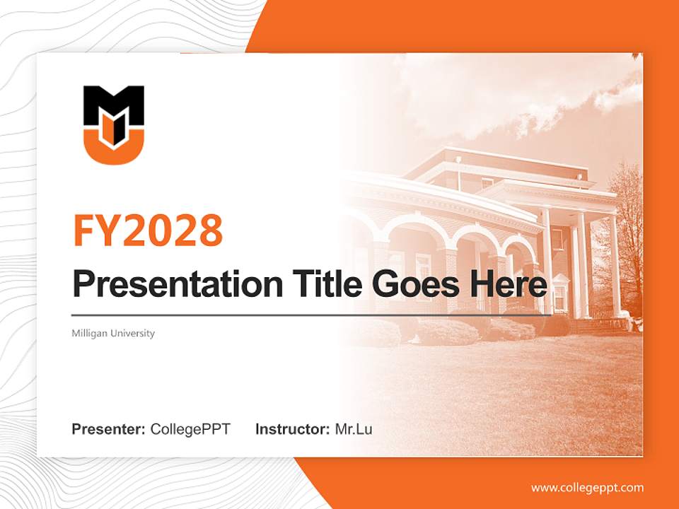 Milligan University Academic Presentation/Research Findings Report PPT Template4:3 ratio PPT effect preview image5