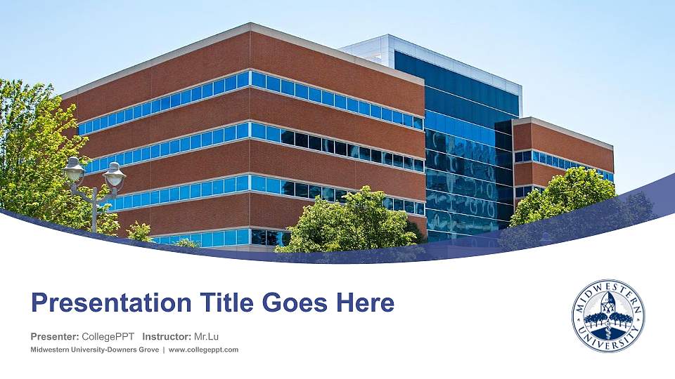 Midwestern University-Downers Grove Course/Courseware Creation PPT Template16:9 ratio PPT effect preview image