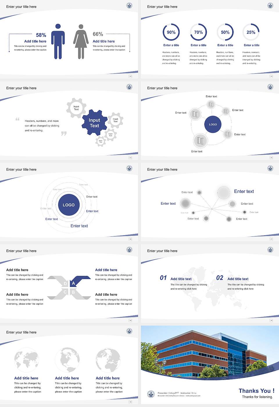 Midwestern University-Downers Grove Course/Courseware Creation PPT Template16:9 ratio PPT effect preview image4