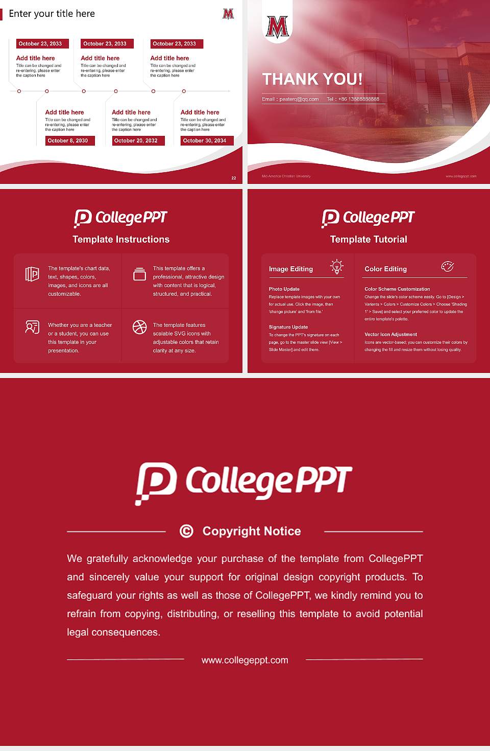 Mid-America Christian University Lecture Sharing and Networking Event PPT Template4:3 ratio PPT effect preview image4