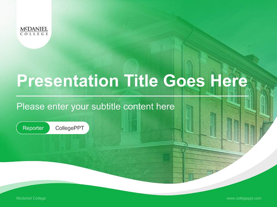 Mcdaniel College Lecture Sharing and Networking Event PPT Template4:3 ratio PPT effect preview image4