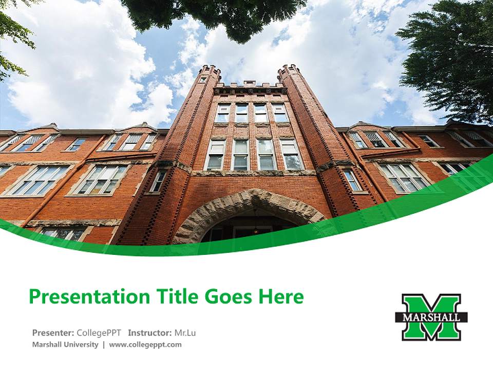 Marshall University Course/Courseware Creation PPT Template4:3 ratio PPT effect preview image5
