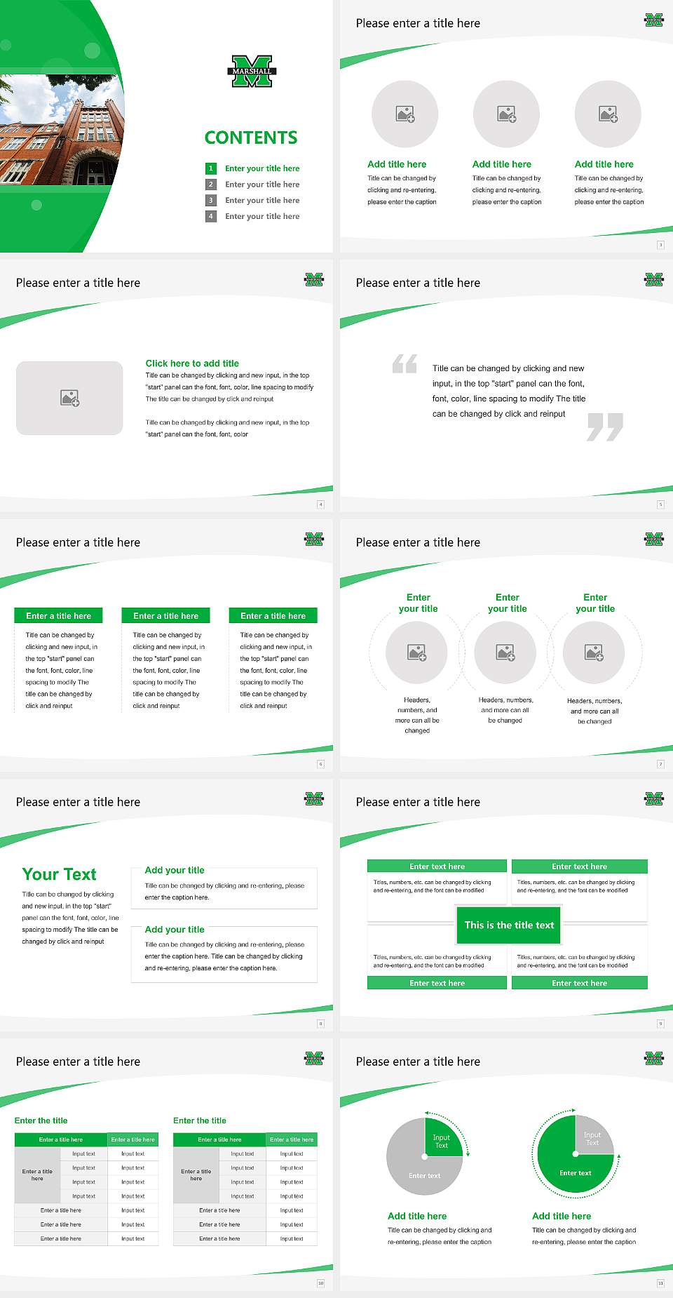 Marshall University Course/Courseware Creation PPT Template4:3 ratio PPT effect preview image2
