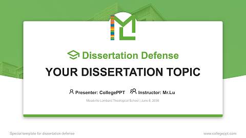 Meadville Lombard Theological School Graduation Thesis Defense PPT Template