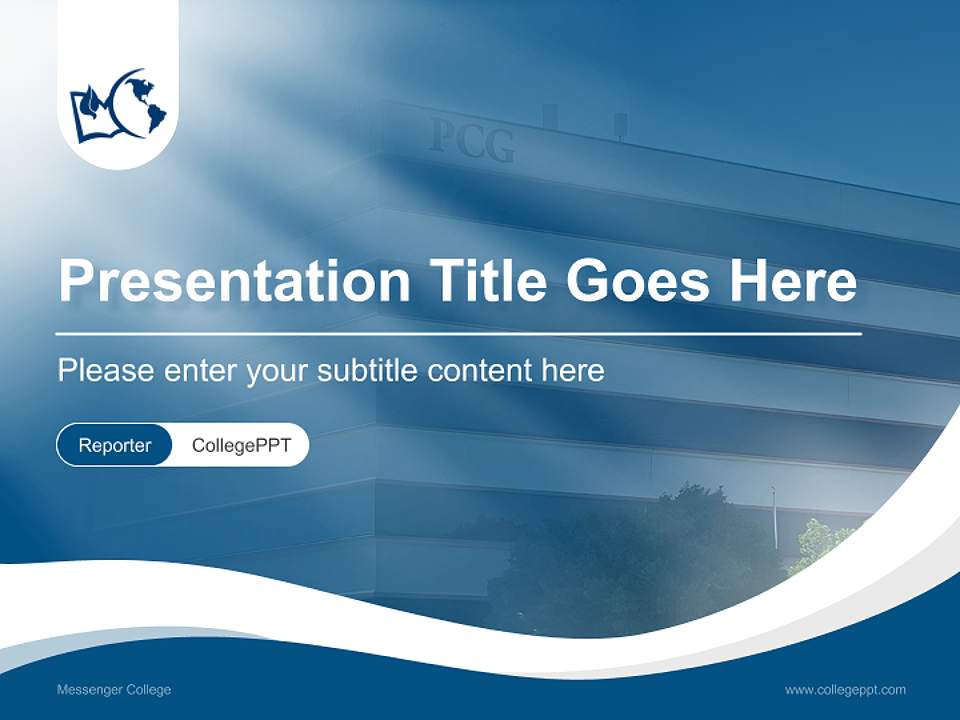 Messenger College Lecture Sharing and Networking Event PPT Template4:3 ratio PPT effect preview image4