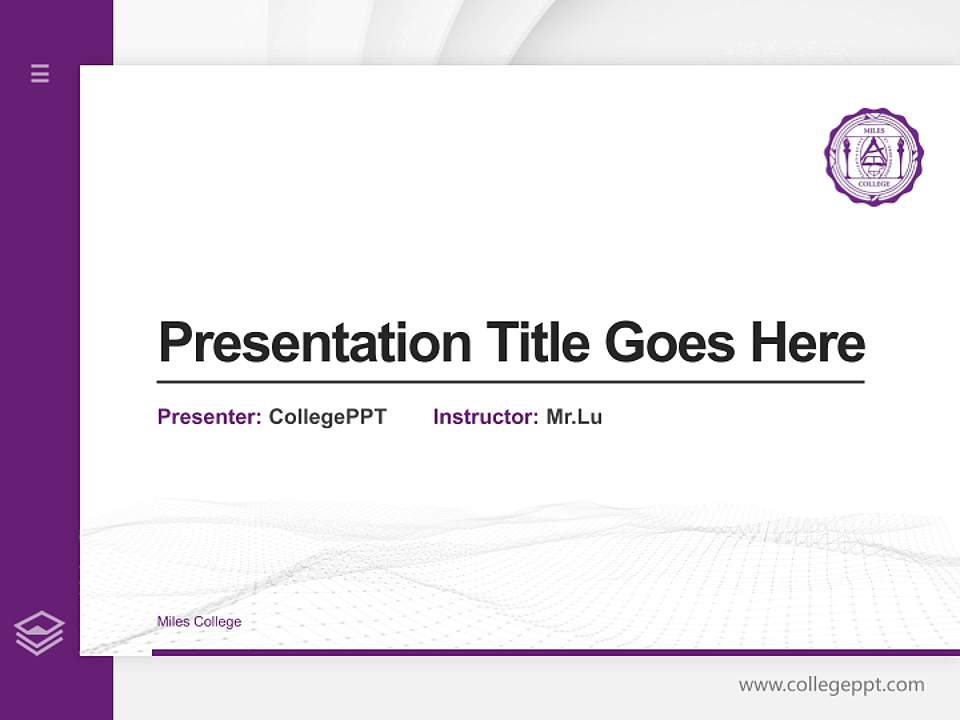 Miles College Thesis Proposal/Graduation Defense PPT Template4:3 ratio PPT effect preview image5