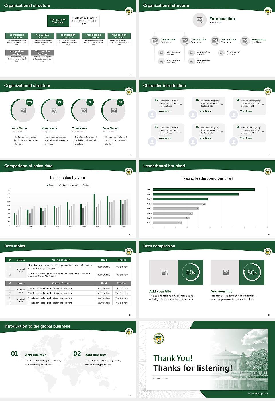 Marywood University Academic Presentation/Research Findings Report PPT Template16:9 ratio PPT effect preview image4