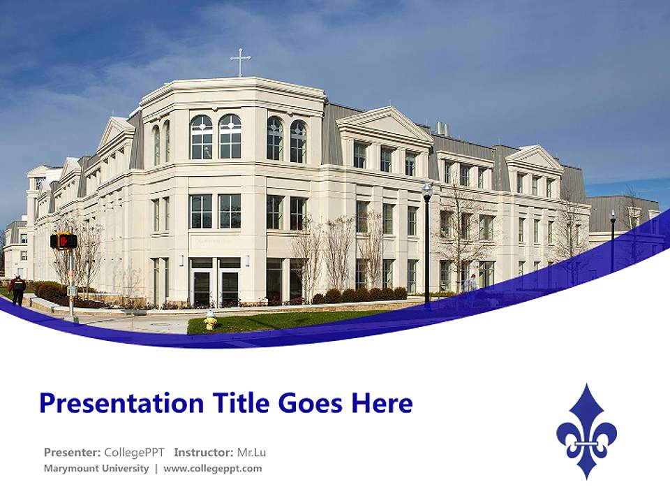 Marymount University Course/Courseware Creation PPT Template4:3 ratio PPT effect preview image5