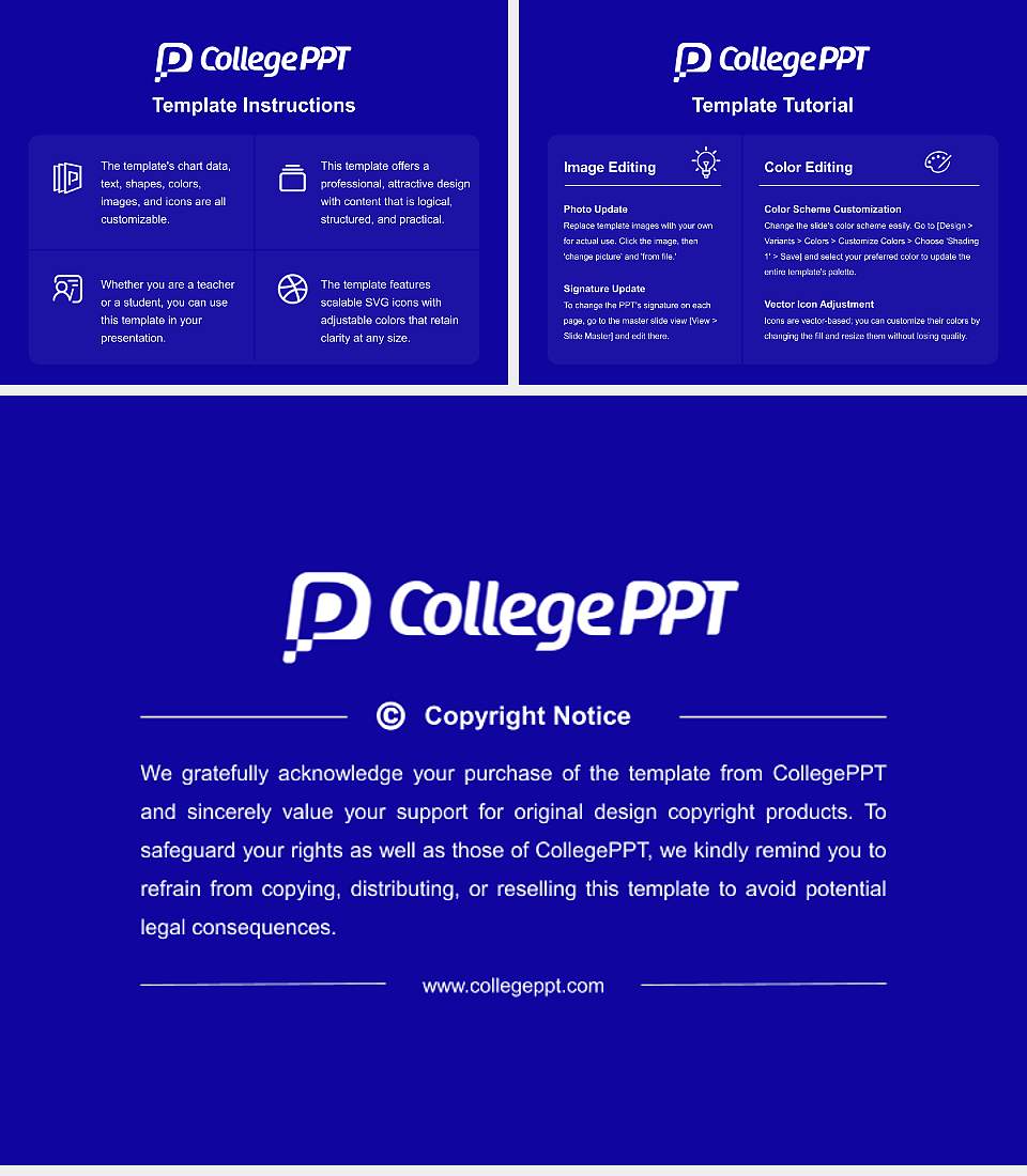 Marymount University Course/Courseware Creation PPT Template4:3 ratio PPT effect preview image5