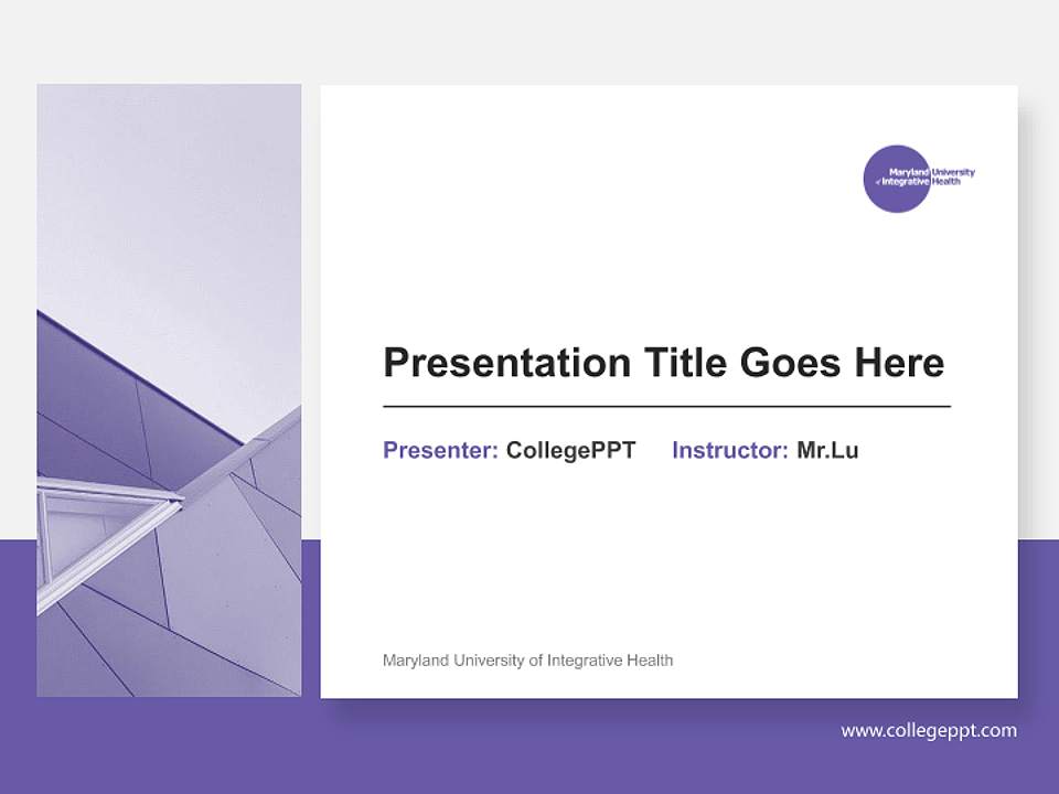Maryland University of Integrative Health General Purpose PPT Template4:3 ratio PPT effect preview image6
