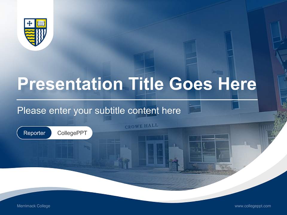 Merrimack College Lecture Sharing and Networking Event PPT Template4:3 ratio PPT effect preview image4