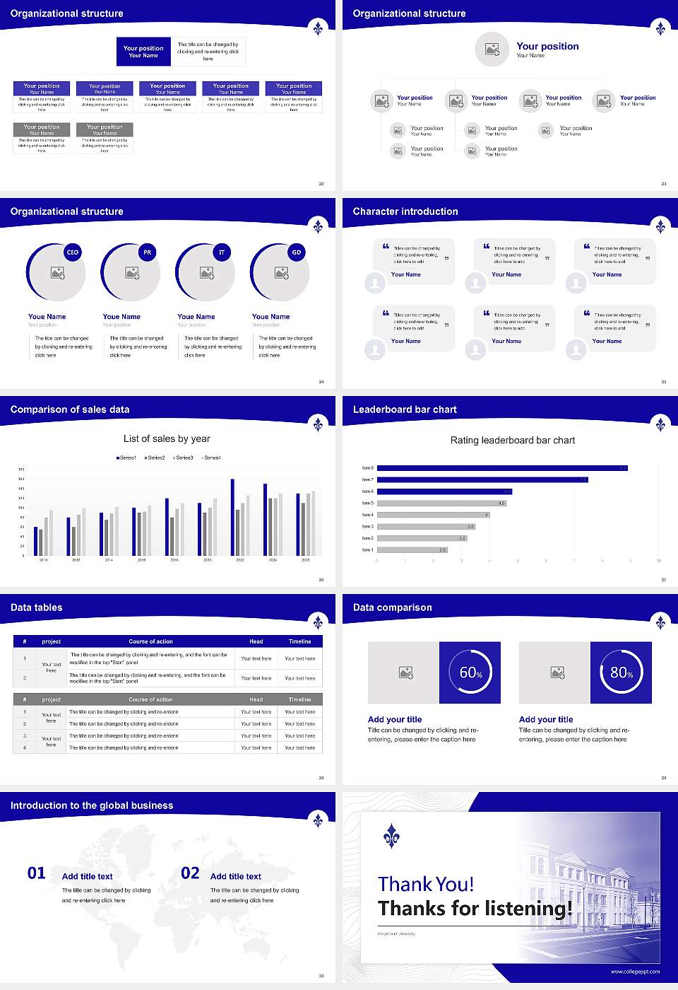 Marymount University Academic Presentation/Research Findings Report PPT Template16:9 ratio PPT effect preview image4